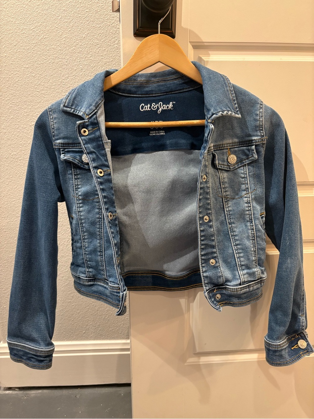 Cat & Jack Girls' Denim Jacket, M (7/8)